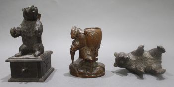 Set of 3 Antique Swiss & Schwarzwalden Carvings