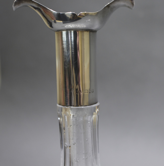 Silver Collared Cut Glass Decanter 1918 - Image 6 of 6