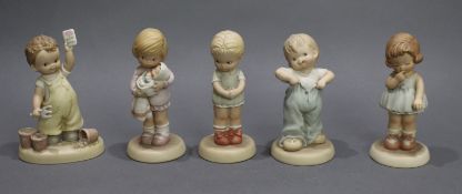 Set of 5 Lucie Atwell Memories of Yesterday Figurines