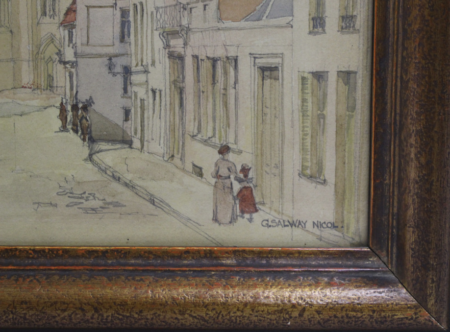 St Omer 1918 Watercolour by George Salway Nicol (1878-1930) - Image 5 of 7
