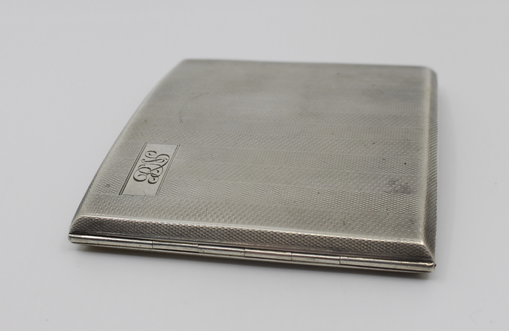 Solid Silver Cigarette Case Birmingham 1934 - Image 2 of 13