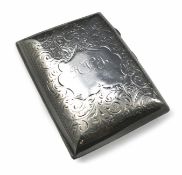 Edwardian Solid Silver Cigarette Case by Joseph Gloster 1906