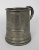 Antique Victorian Pewter Tankard "Old Lord Raglan"