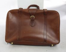 Allied Dunbar Tan Leather Luggage Case