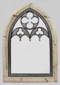 Very Heavy Gothic Arched Stone Style Mirror