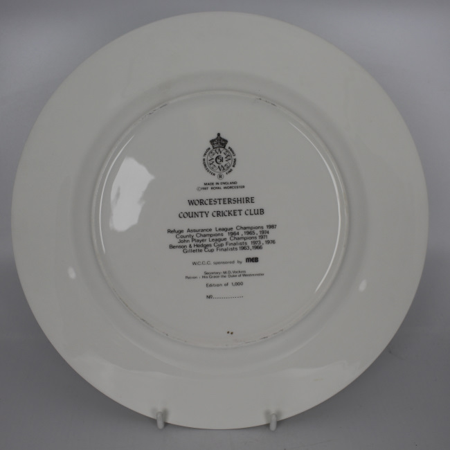 Pair of Royal Worcester Cricket Plates - Image 4 of 4