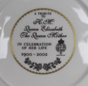 Royal Worcester The Queen Mother Cabinet Plate