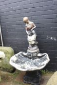 Heavy Figural Garden Fountain