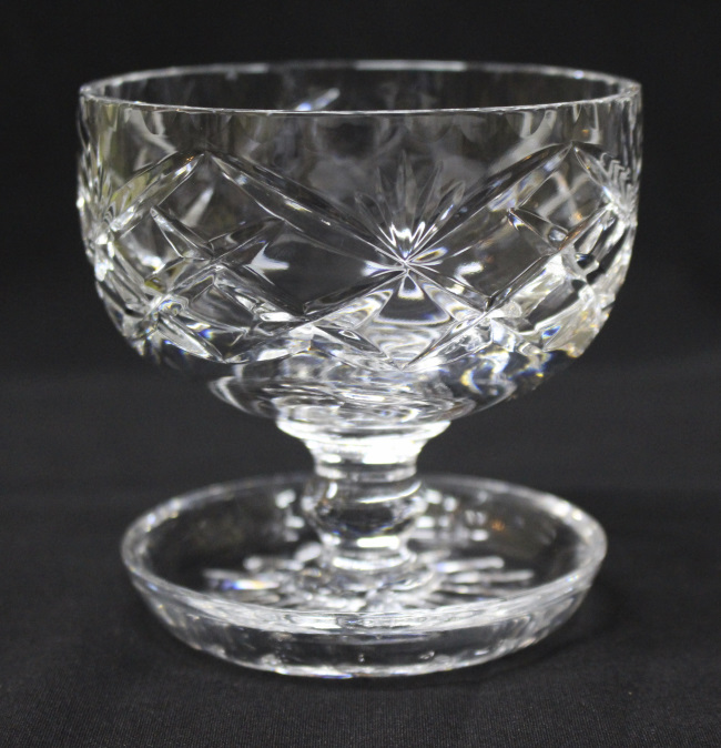 Set of 6 Vintage Cut Glass Crystal Sundae Dishes - Image 2 of 6