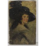 Small Lady Oil on Board English Early 18th c.