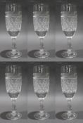 Set of 6 Tudor Crystal Holbein Flutes