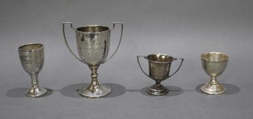 Collection of 4 Solid Silver Cups
