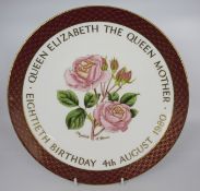 Royal Worcester Elizabeth of Glamis Rose Plate