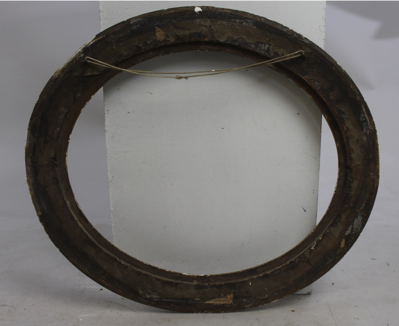 Late 19th c. Gilt Oval Picture Frame - Image 2 of 2