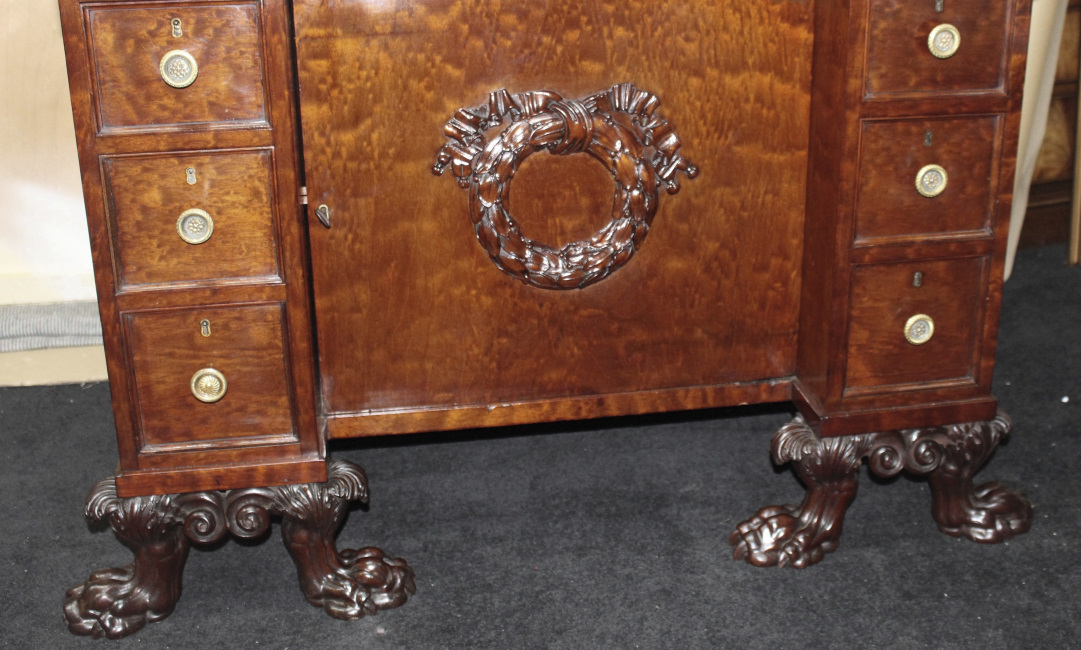 Fine Late 18th c. Mahogany Desk with Carved Feet - Image 8 of 10