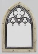 Very Heavy Gothic Arched Stone Style Mirror