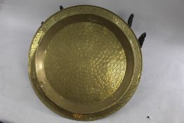 Large Antique Brass Charger
