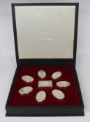 Cased Franklin Mint Solid Silver Box Collection The Guards Regiments