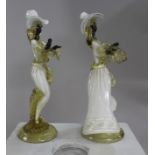 Pair of Murano Glass Figures by Cesare Toffolo