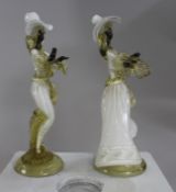 Pair of Murano Glass Figures by Cesare Toffolo