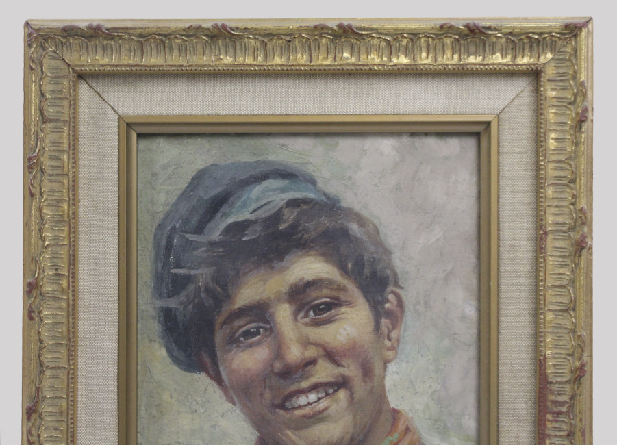 Italian School Portrait of a Neapolitan Youth Oil on Canvas - Image 4 of 4