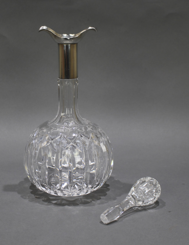 Silver Collared Cut Glass Decanter 1918 - Image 3 of 6