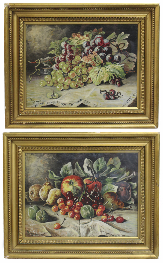 Pair of Signed Still Life Paintings Oil on Canvas - Image 9 of 10