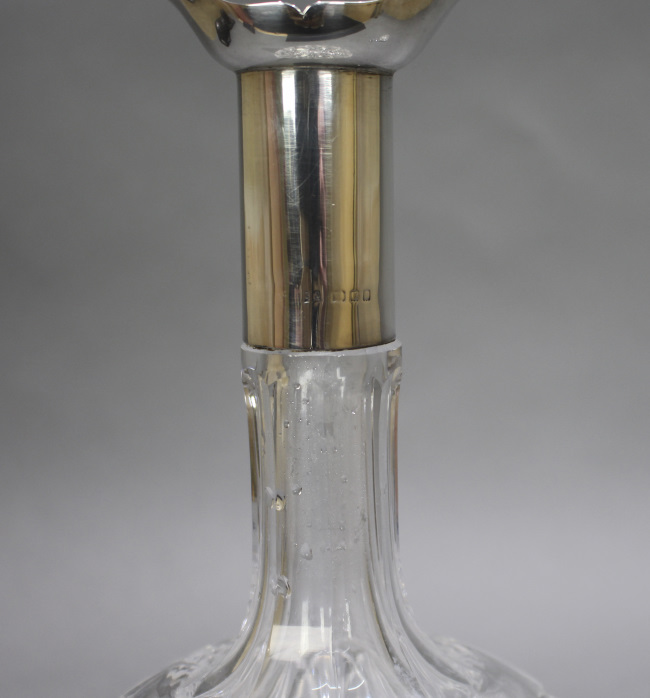 Silver Collared Cut Glass Decanter 1918 - Image 5 of 6