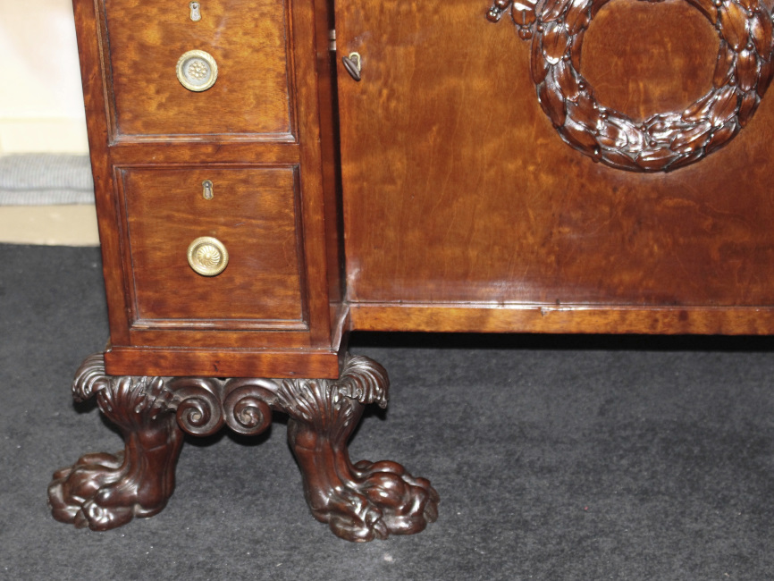 Fine Late 18th c. Mahogany Desk with Carved Feet - Image 6 of 10