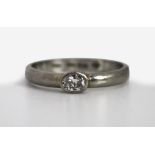 Oval Diamond Single Stone Ring 0.20 Carat