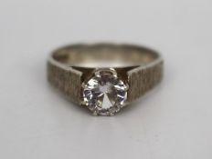 Diamond Style Silver Ring Birmingham 1978