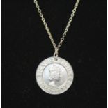 Sterling Silver Jubilee Medallion Pendant Necklace