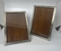 Pair of Sterling Silver Picture Frames Birmingham 1930