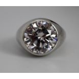 17 Carat Cubic Zirconia 18ct White Gold Ring