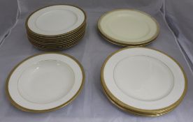 Collection of Early 20th c. Royal Worcester White & Gold Plates