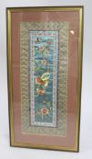 Fine Chinese Silkwork Panel in Gilt Frame