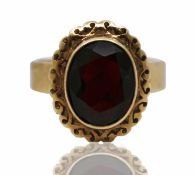 Garnet 14ct Yellow Gold Ring