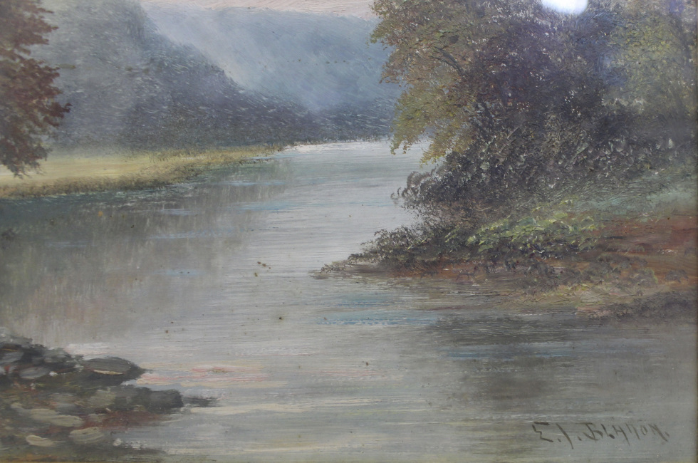 Late 19th c. Landscape by E.J.Bladon (British) - Image 3 of 6