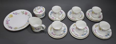 6 Place Royal Worcester Kentmere Pattern Tea Service