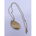 Gold Locket on Chain