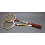 Pair of Vintage Squash Rackets Imperial & Slazenger