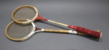 Pair of Vintage Squash Rackets Imperial & Slazenger