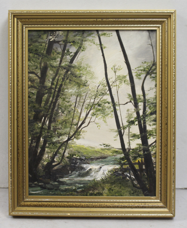 Small Landscape Painting by Alan King of Malvern Oil on Board - Image 3 of 3