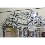 Ornate Venetian Full Length Etched Glass Mirror