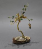 Decorative Semi Precious Jade Tree Objet d'art