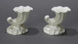 Pair of Royal Worcester Cornucopia Bud Vases 3212 1960