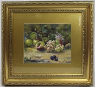 Fine Fruit Still Life by John Freeman (English) Oil on Board