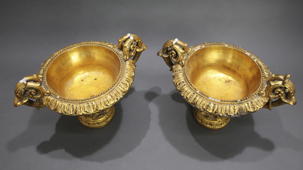 Pair of Decorative Gilt Composition Two Handled Bowls - Image 2 of 3