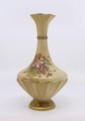 Edwardian Royal Worcester Blush Pattern 1538 Vase 1904