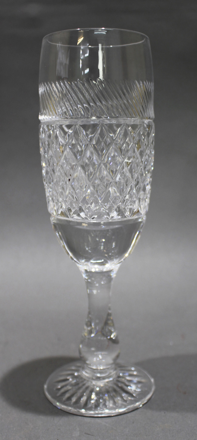 Set of 6 Tudor Crystal Holbein Flutes - Image 2 of 7